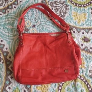 The Sak red leather medium/large shoulder bag